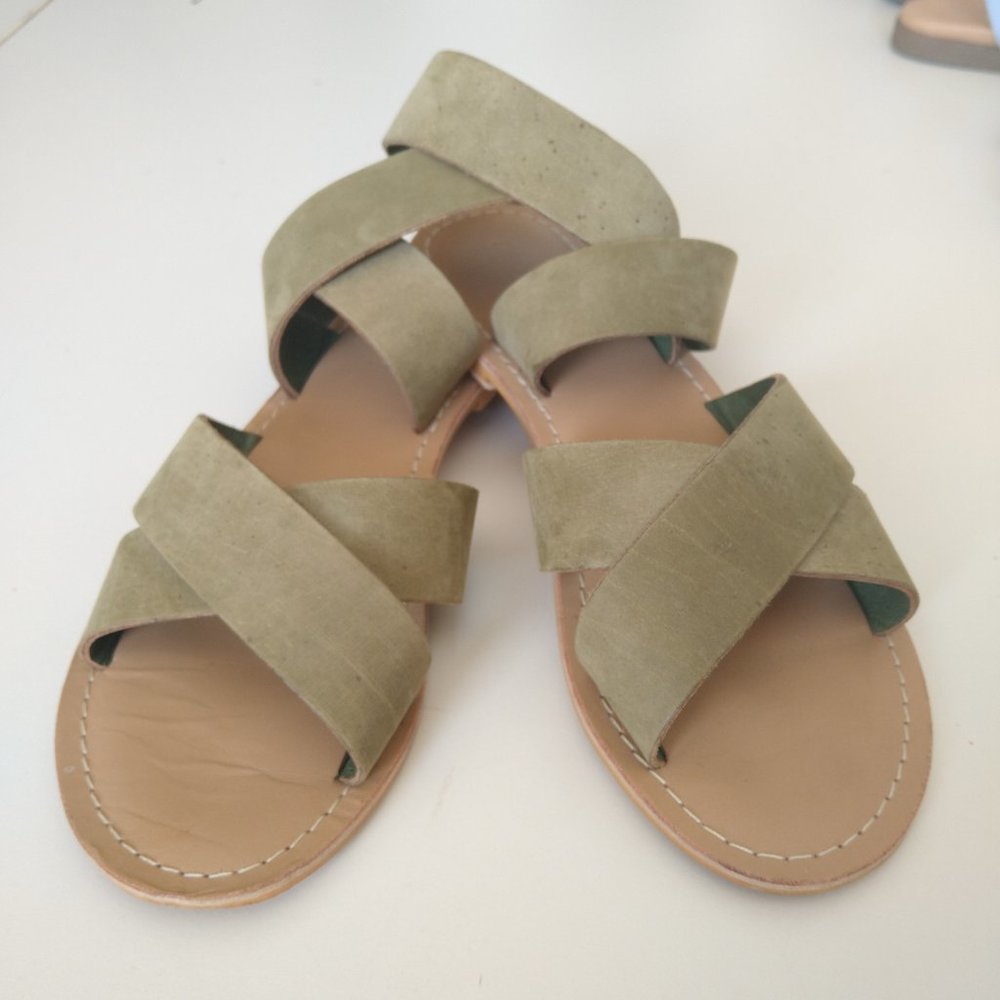 Soft Suede Strappy Sage Sandals wow check that alliteration, ASOS, US8